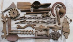 Vintage Rusty Metal Farm Tools + Barn Finds