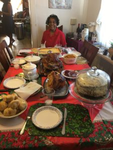 Image of Roenia and her 2017 Christmas Table