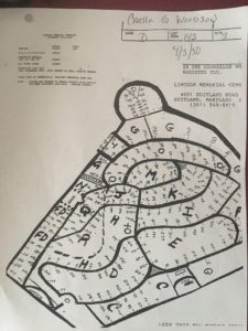 Map of Lincoln Memorial Cemetery with Carter G. Woodson Grave Site